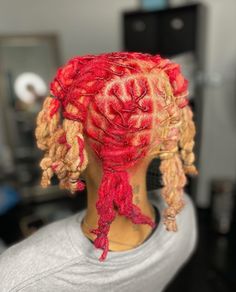 Red And Blonde Locs, Hairstyles Dyed, Twist Hair Men, Hairstyles Locs, Dread Hairstyles For Men, Short Locs, Best Hair Dye