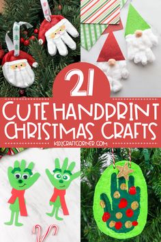 handprint christmas crafts for kids that are easy to make and great for the holidays