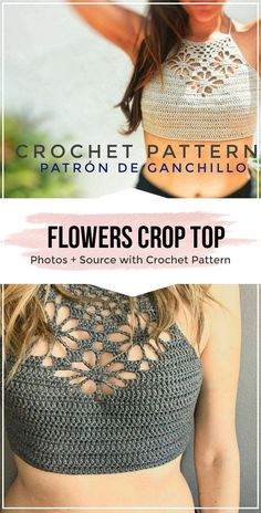 crochet patterns for flower crop top