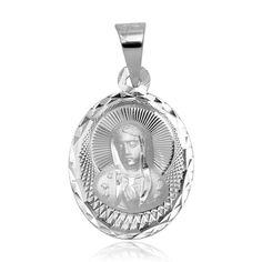 Description: Sterling Silver Our Lady Of Guadalupe Pendant Necklace Item No.: B7* Metal Type: .925 Sterling Silver With Stamped 925 Metal Color: Silver. Finish: High-Polished. Measurement: Height W/Bail: 13 X 24 Mm Cable Chain Length: Available In 16", 18", 20", 22". Brand New Silver Our Lady Of Guadalupe Necklace, Football Necklace, Phoenix Necklace, Cross Necklace Sideways, Shine Jewelry, Dog Pendant, Our Lady Of Guadalupe, Lady Of Guadalupe, Round Pendant Necklace