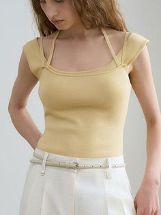 This is a trendy and feminine top by RENEJ that is made out of high quality and sturdy material. With distinctive mood of the design and comfortable wear, you can style it for your casual daily outfit.- Clean square neckline- Soft and light summer knit fabric- Unique and feminine mood Sleeveless Knit Top, Feminine Top, Sleeveless Knit, Summer Knitting, Light Summer, Square Neckline, Daily Outfits, Knit Top, Knit Fabric