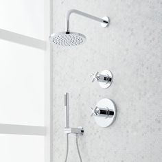 the shower head and hand shower faucet are connected to each other