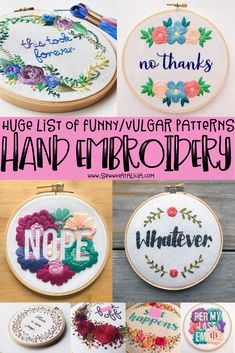 hand embroidery patterns for beginners to learn how to use them