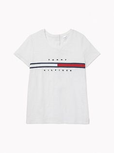 Tommy Hilfiger WomenS T-Shirt. Our Signature Tee In Soft Cotton, Washed To Feel Like YouVe Been Wearing It For Years. Part Of Our Adaptive Collection, Designed For Ease Of Dressing In Classic Tommy Style. Tommy Tshirt, Camping Outfits, Tommy Hilfiger Women, Bright White, Feel Like, White Undershirt, Tshirt Print, Like You, Tommy Hilfiger