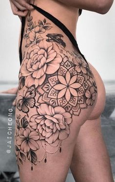 amazing hip tattoo ideas for girls 2023 Bum Tattoo Women, Bum Tattoo, Hip Thigh Tattoos, Hip Tattoos, Hip Tattoos Women, Tattoos For Black Skin, Leg Tattoos Women, Tatuaje A Color, Dope Tattoos For Women