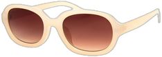 Classic Wayfarer Sunglasses For Spring, Trendy Cream Polarized Sunglasses, Classic Sunglasses With Uv Protection For Spring, Retro Beige Sunglasses For Summer, Casual Beige Sunglasses For Spring, Classic White Sunglasses For Spring, Classic Beige Sunglasses For The Beach, Vintage Beige Sunglasses For Summer, Classic Beige Sunglasses For Beach