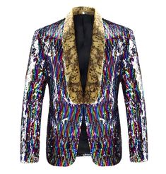 The Jasper Sequin Slim Fit Blazer Suit Jacket Shop5798684 Store M Sequin Coats, Polo Vest, Paisley Shawl, Slim Fit Blazer, Burning Man Outfits, Sequin Blazer, Sequin Design, Slim Fit Blazers, Sequin Jacket