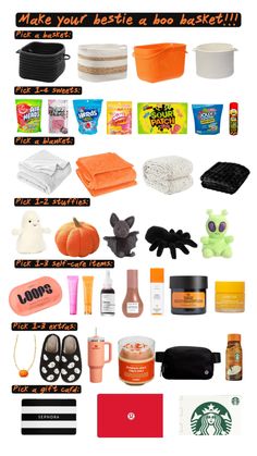 an assortment of items that are being used to make halloween costumes for kids and adults