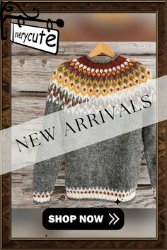 Grey Long Sleeve Print Sweater Fitted Crew Neck Outerwear For Fall, Gray Nordic Sweater For Fall, Retro Relaxed Fit Sweater For Winter, Retro Crew Neck Fall Outerwear, Retro Crew Neck Outerwear For Fall, Retro Relaxed Fit Winter Sweater, Fair Isle Sweater For Fall Outdoor, Retro Fair Isle Pattern Outerwear For Fall, Fall Fair Isle Sweater For Outdoor