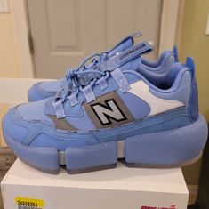 New Balance Vision Racer Jaden Smith Wavy Baby Blue 2020 Msvrcjse Mens Size 9.5d They Are Brand New Tennis Shoes. They Are Authentic. No Issues With Them And No Defects. They Have Never Been Used. They Do Come With Original Box And Original Tags. Very Nice And Cool Shoes. Please See The Pictures. New Balance Blue Sneakers For Streetwear, New Balance Blue Sneakers With Rubber Sole, Casual Blue New Balance Custom Sneakers, Blue New Balance Sneakers With Abzorb Midsole, Blue High-top New Balance Custom Sneakers, Blue High-top Custom New Balance Sneakers, Low-top Blue Custom New Balance Sneakers, Blue Low-top Custom New Balance Sneakers, Blue Sneakers With Cushioned Footbed And Medium Fit