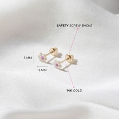 Your little girl will look precious with these adorable baby earrings made of 14k gold which are suitable for sensitive ears. Featuring a cute daisy flower colored with bright enamel colors, leading to a post with safety screw backs for children. These gold flower earrings make a perfect gift for any special occasion such as holidays or birthdays. A complimentary gift box is included for your convenience. Age Group: Adorable for Babies, Infants & Toddlers or Little Girls; Safe for Sensitive Skin Baby Earrings, Kids Earrings, Sensitive Ears, Gold Flowers, Daisy Flower, Flower Earrings, Sensitive Skin, Colorful Flowers, Baby Toddler