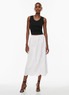 BEACHSIDE POPLIN SKIRT | Aritzia Spring Daywear Long Maxi Skirt, Summer Lined Maxi Skirt For Daywear, Summer Daywear Flowy Maxi Skirt, Summer Daywear Maxi Skirt With Lined Skirt, Summer Daywear Maxi Skirt With Lining, Summer Flared Maxi Skirt For Daywear, Spring Maxi Skirt With Elastic Waistband For Daywear, Summer Daywear Long Maxi Skirt, Summer Maxi Skirt For Daywear