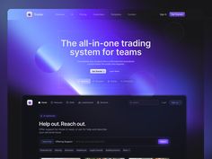 an image of a computer screen with the words, the all in one trading system for teams