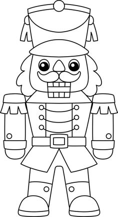 Christmas Nutcracker Isolated Coloring Page Nutcracker Coloring Pages, Cute Nutcracker, Ideas Navidad, Free Christmas Printables, Navidad Christmas, Christmas Drawing