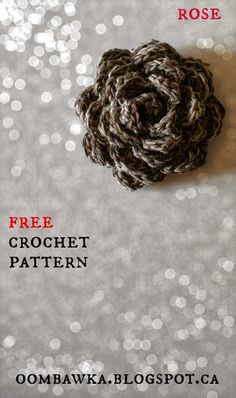 a crochet flower is shown on the cover of a book with text that reads free