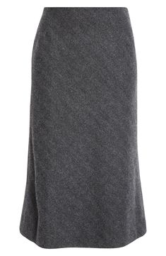 A classic with a (literal) twist, this wool midi skirt is bias cut from a herringbone weave, sending the iconic pattern spiralling, while the signature four white stitches hold steady at the center of the back waist. 28 1/2" length (size 36 IT) Hidden side-zip closure Lined 100% wool Dry clean Made in Italy Designer Clothing Wool Midi Skirt, Herringbone, Fashion Inspo Outfits, Side Zip, Dark Grey, Designer Clothing, Midi Skirt, A Line, Fashion Inspo