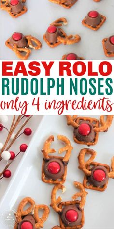 these easy rudolpho reindeer nose cookies are the perfect holiday treat