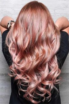 Gold Hair Colors, Black Hair Color, Rose Gold Hair, Pastel Hair, Summer Hair Color, Blonde Ombre, Hair Colours, Colored Hair