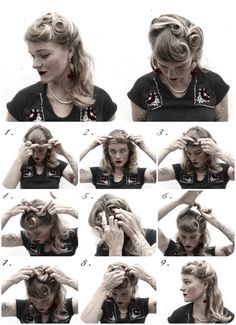 Inspired Hairstyles, 15 Makeup, Rockabilly Hair, Pin Curls, Pin Up Hair, Hair Girl