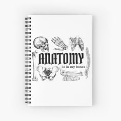 a spiral notebook with the words radiology written in black and white on top of it