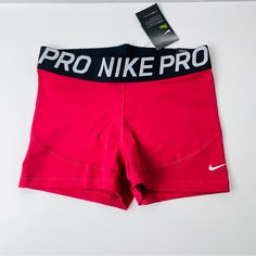 Brand New With Tags, Never Worn, No Flaws . Women’s Nike Pro Spandex Shorts, Perfect For Training, Logo On The Side. Size: Large Color: Reddish Inseam: 3” Tight Fit Ask Any Questions You May Have. I Ship Same Day Or Next Day. Weekend Sales Will Ship Monday Nike Elastane Training Bottoms, Nike Stretch Bottoms With Short Legs, High Waist Red Sports Shorts, Red Fitted Athletic Shorts For Athleisure, Fitted Red Gym Shorts, Red Fitted Activewear With Short Leg, Fitted Red Activewear With Short Leg, Red Elastane Gym Bottoms, Red Workout Bottoms Short Length