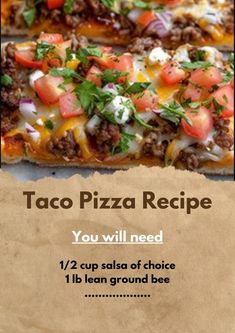 the taco pizza recipe you will need