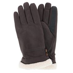 Women's Microfiber Winter Glove with Button Detail by Isotoner | Gloves at BeltOutlet.com Stay Connected, Leather Gloves