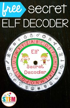 an electronic clock with the words free secret decoder on it and two children holding hands