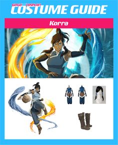 the costume guide for korra from avatar