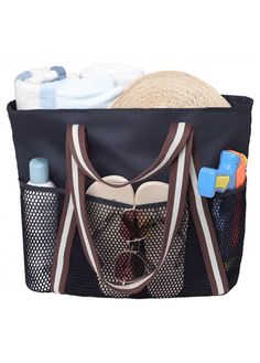 Color:Black;Package Contents:1 X Beach Bag;Occasion:Sport; Waterproof Beach Bag, Mesh Beach Bags, Mesh Tote Bag, Pool Bags, Swimming Bag, Travel Tote Bag, Travel Tote, Beach Tote Bags, Beach Tote