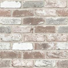 Reclaimed Brick Peel and Stick Wallpaper Peel and Stick Wallpaper RoomMates Unit Brown Textured Brick Wallpaper, Brick Peel And Stick Wallpaper, Room Mates, Industrial Wallpaper, Roommate Decor, Reclaimed Brick, School Chalkboard, Grey Brick, Neutral Wallpaper