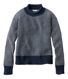 #LLBean: Women's Signature Original Cotton Sweater, Rollneck Novelty Rollneck Sweater, Novelty Sweater, Ll Bean Women, Swedish Fashion, Organic Cotton Yarn, Sailing Outfit, Roll Neck Sweater, Kids Outerwear, Women's Sweaters