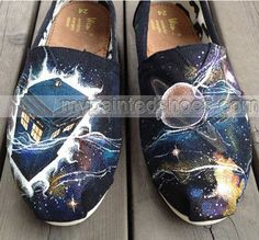 Doctor Doctor Who Shoes Galaxy shoes Slip-on Painted Canvas Shoe Doctor Who Shoes, Galaxy Shoes, Sick Clothes, Nerdy Outfits, Canvas Loafers, Black Slip On Shoes