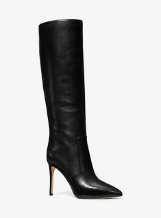 A classic in every closet. Crafted from supple leather, our knee-high Rue boot is finished with a sleek almond-shape pointed toe and stiletto heels. We love this timeless boot with just about anything—pair it with a mini skirt and oversized sweater for a luxe everyday look, or tuck in your favorite dark denim and top it off with a blazer. Timeless Boots, Viking Shirt, Luxury Boots, Leather Knee Boots, Quoi Porter, Food Babe, Almond Shape, Feather Trim, Suede Leather Boots