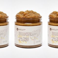 Ayelet Naturals - Facial scrubs by Oh! , via Behance Scrub Packaging, Natural Facial Scrub, Facial For Oily Skin, Exfoliating Facial Scrub, Honey Facial, Skin Tea, Exfoliating Face Scrub, Skin Scrub, Facial Scrub