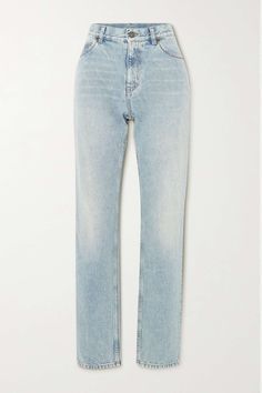 SAINT LAURENT Cindy high-rise slim-leg jeans | NET-A-PORTER Jeans Png, Pants Png, Designer Bottoms, Spy Outfit, Saint Laurent Clothes, Saint Laurent Jeans, Model Outfits, Ralph Lauren Jeans, Winter Fits