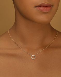 14K Gold Diamond Necklace, Cluster Diamond Necklace, Open Circle Diamond Pendant, Real Natural Diamond Necklace, Mother Daughter Gift Gold Specification: 🔸 Gold: Solid Gold 🔸 Gold Color: Available in White, Yellow, or Rose Gold 🔸 Gold Karat: 10k, 14k, 18k Diamond Specification: 💎 Carat: 0.280 CTW (approx.) 💎 Clarity: VS/SI 💎 Color: Flawless F/G Color 💎 Cut: EXCELLENT Cut 💎 Type: Real/Natural Diamond (Not Enhanced) Why Choose us: 💎Because DiamondNest  pieces are handmade by experienced Artist from diamond city (surat). 90% of all diamond cutting and polishing on the planet takes place in Surat. 💎 We use only top-grade, full-cut diamonds of FG Color VS-SI Clarity for maximum sparkle. Stones are hand-set by the incredible family member of our shop for insurmountable quality. 📜 Adju Tiny Diamond Necklace, Diamond Circle Necklace, Open Circle Necklace, Tiny Necklace, Diamond City, Diamond Necklace Set, Necklace Diamond, Wooden Necklace, Circle Pendant Necklace