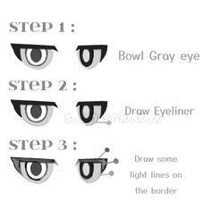 the steps to draw an eye for halloween