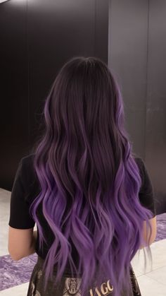 28 Trendy Ombre Hair Color Ideas 2025: Blonde, Brunette, Red & More Fun Hair Colors For Light Brown Hair, Purple Balayage Hair Blonde, Halo Ombre Hair, Pretty Balayage Hair Brunettes, Galaxy Ombre Hair, Brown To Purple Ombre Hair Long, Long Hair Purple Highlights, Colorful Hair For Brunettes, Best Colors To Dye Brown Hair