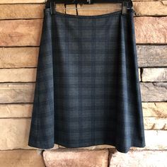 Nwt Dark Grey And Blue Plaid Slight Flare Calvin Klein Skirt. Zip Up Closure On The Back Center. The Skirt Is Lined But Still Has A Bit Of Stretch To It If Needed. Classic Look. Lovely Skirt! Women’s Size 8. Retail Is $79. Navy Blue Plaid Skirt, Casual Fitted Calvin Klein Skirt, Calvin Klein Fitted Casual Skirt, Blue Plaid Skirt Knee Length, Fitted Calvin Klein Casual Skirt, Elegant Knee-length Plaid Skirt, Blue Green Plaid Fitted Skirt, Calvin Klein Fitted Pencil Skirt, Blue Plaid Skirt