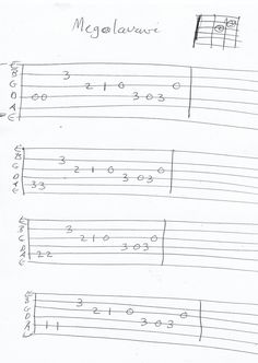 the guitar tabs are lined up and ready to be played