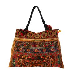 "The beautiful bag is made with an amazing piece of fabric woven by the HMONG hill tribes of Lanna Region (Northern Thailand). Its a great bag for carrying anything. It features a zippered opening area and inside zippered pocket. We buy materials from Hmong market and we design and sew. Some of the bags we modify to improve the product. The Hmong tribes live in the North of Thailand and have origins from the Tibetan area of China. You may not receive the exact bag picture here, As the fabric des Bohemian Woven Shoulder Bag With Multicolor Embroidery, Traditional Multicolor Embroidered Hobo Bag For Travel, Traditional Woven Bags For Festivals, Traditional Woven Shoulder Bag For Festivals, Traditional Woven Multicolor Embroidery Shoulder Bag, Embroidered Rectangular Hobo Bag For Festivals, Rectangular Weaving Work Shoulder Bag For Festival, Rectangular Shoulder Bag With Weaving Work For Festivals, Festival Rectangular Shoulder Bag With Weaving Work