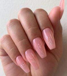 50+ Insane Cute Fall Nail Designs You'll Want To Copy - Lifestyle With Amal Nail Stencils, Moon Nails, Nail Colour, Pink Cloud