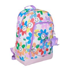 This stylish Crckt Backpack is covered in a fun print and includes a removable plush dangle. This durable backpack has 1 zippered front pocket and a large main compartment to keep everything safe inside. It includes a side mesh pocket and internal organizer which is perfect for securing small items. Customize a perfect fit with the adjustable shoulder straps. Playful Multicolor Backpack With Zipper Closure, Playful School Backpack With Zipper Closure, Playful School Backpack With Zipper, Adjustable Multicolor Backpack For School, Playful Multicolor Backpack For Students, Adjustable Multicolor School Backpack, Playful Multicolor Backpack, Playful Multicolor Student Backpack, Durable Backpack