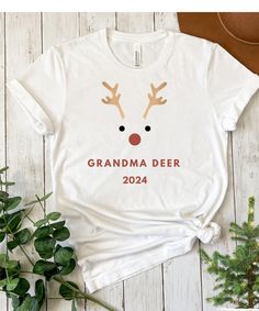 funny grandma christmas shirt, grandma will love this fun gift This classic unisex jersey short sleeve tee fits like a well-loved favorite. Soft cotton, made with 100% Airlume combed and ring-spun cotton, a lightweight fabric  that is easy to layer, breathable. Perfect for active and leisure wear.   The tear-away label minimizes skin irritations. Grandma Tshirt, Cute Grandma, New Grandma Gift, Funny Grandma, Grandma Christmas, Grandmas Christmas, New Grandma, Grandma Gift, Funny Christmas