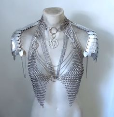 Scale Mail, Knight Costume, Chainmail Jewelry, Cyberpunk Fashion, Linnet