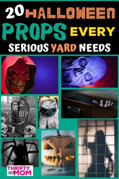 the cover of 20 halloween props every serious yard needs