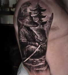 Asian Tattoo Sleeve, Chest And Back Tattoo, Japanese Warrior Tattoo, Japanese Tattoo Women, Arm Tattoos For Guys Forearm, Warrior Tattoo Sleeve, Samurai Warrior Tattoo, Japanese Tattoos For Men