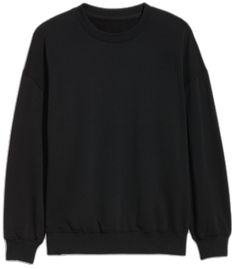 Trendy Oversized Tops With Ribbed Collar, Boxy Fit Crew Neck Top With Ribbed Collar, Casual Boxy Crew Neck Sweatshirt, Trendy Boxy Fit Crew Neck Sweater, Trendy Oversized Top With Ribbed Collar, Casual Drop Shoulder Sweater With Ribbed Collar, Oversized Sweater With Ribbed Crew Neck, Basic Crew Neck Sweats For Spring, Casual Oversized Sweatshirt With Ribbed Collar