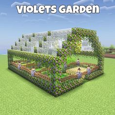 an image of a garden in the middle of a field with text that reads violetts garden